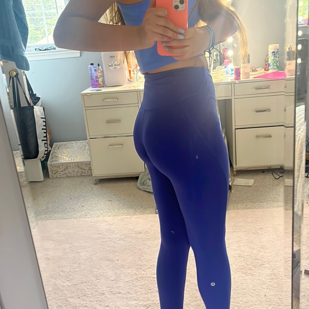 Blue lululemon “Base Pace High-Rise” leggings - Picture 2 of 3